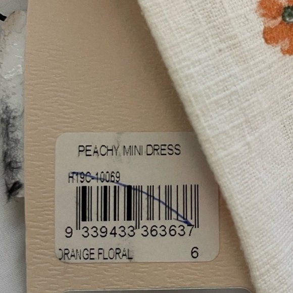 NWT BEC + BRIDGE White Floral Puff Sleeve Peachy Mini Dress Size 2 - Picture 10 of 11